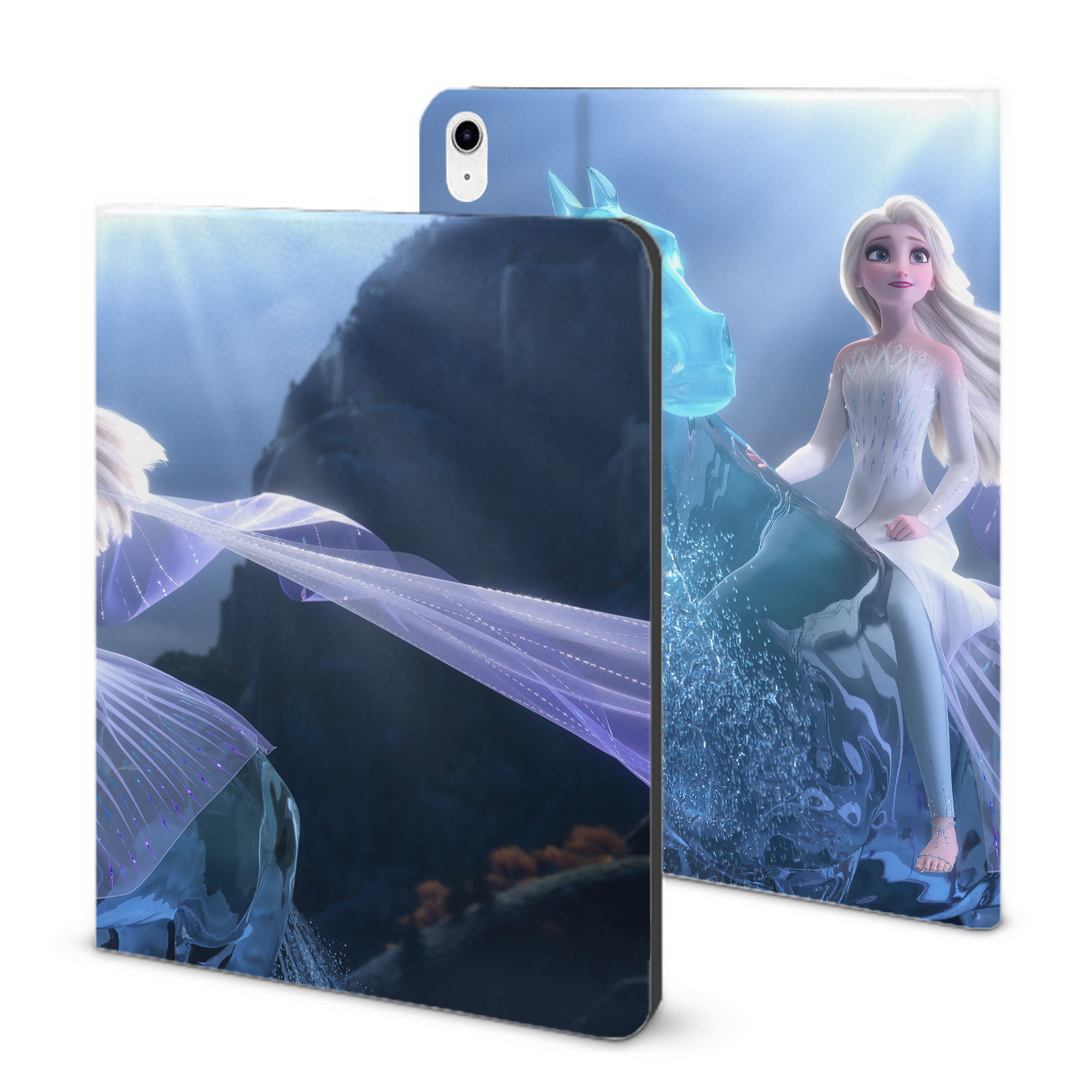 （画像用） アナと雪の女王 アンナ エルサ Frozen Anna Elsa IPad ケース ブック型 PUレザー TPU 耐衝撃 軽量 薄型 ペン収納なし 全面保護 IPad 各モデル対応